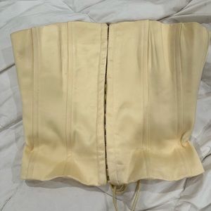 Danielle Guizio Satin Yellow Cream Corset Size XS New